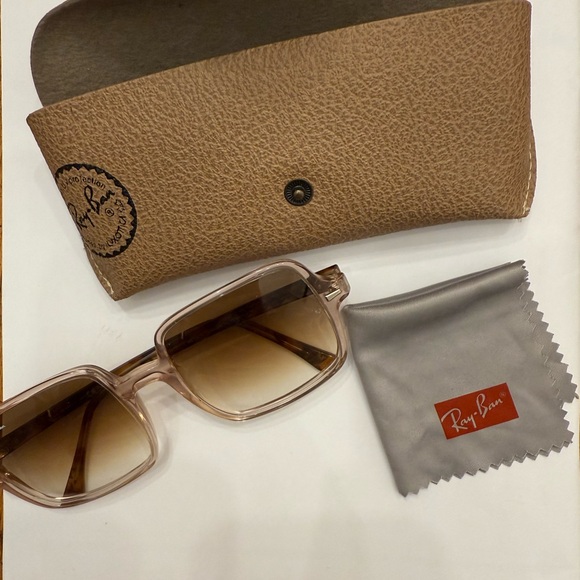 Ray-Ban Square II Tan Gradient Sunglasses - Picture 1 of 8